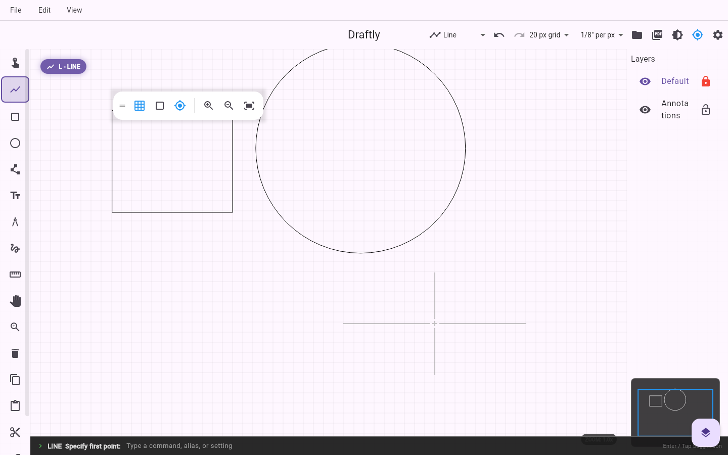 Layer lock preventing edits to a locked layer